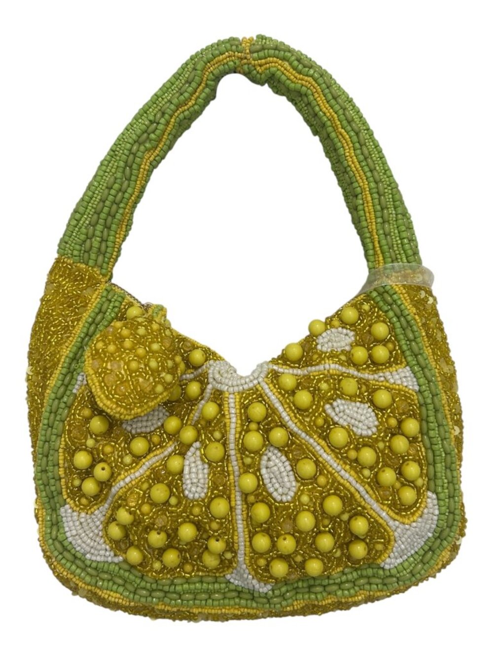 New Release Handcrafted in India Lemon Fruit Beaded Bag  w Charm Viral TikTok